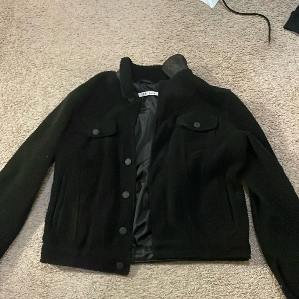 Pacsun wool jacket, small, black